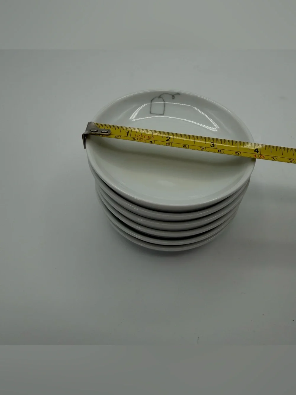 Crate & Barrel KAHLA Germany Tea Bag Holders White Porcelain 4” Set of 6